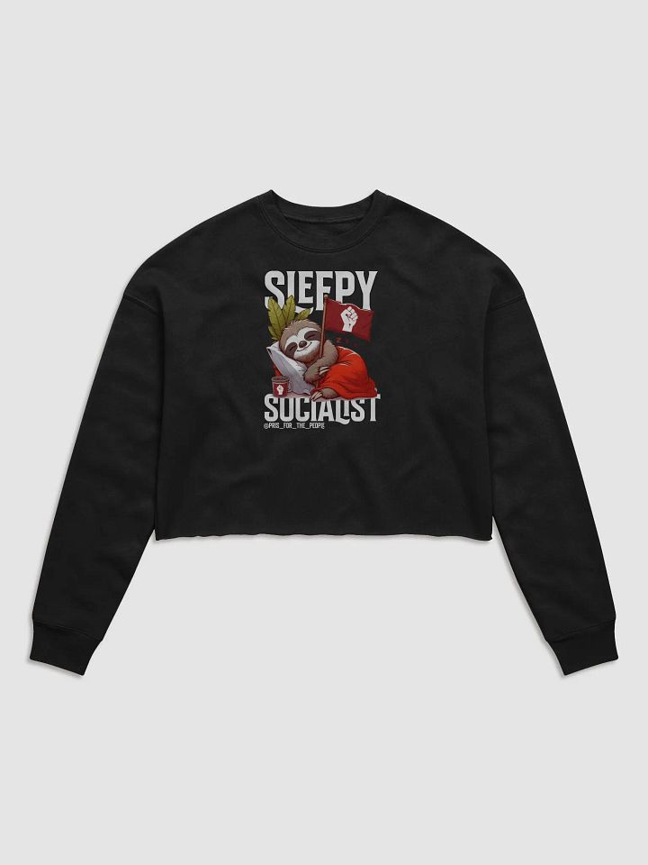 Pris - Sleepy Socialist Bella+Canvas Fleece Crop Hoodie product image (3)