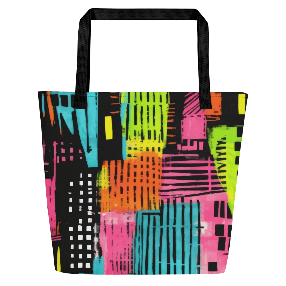 Vibrant Urban Geometry All-Over Tote Bag product image (3)