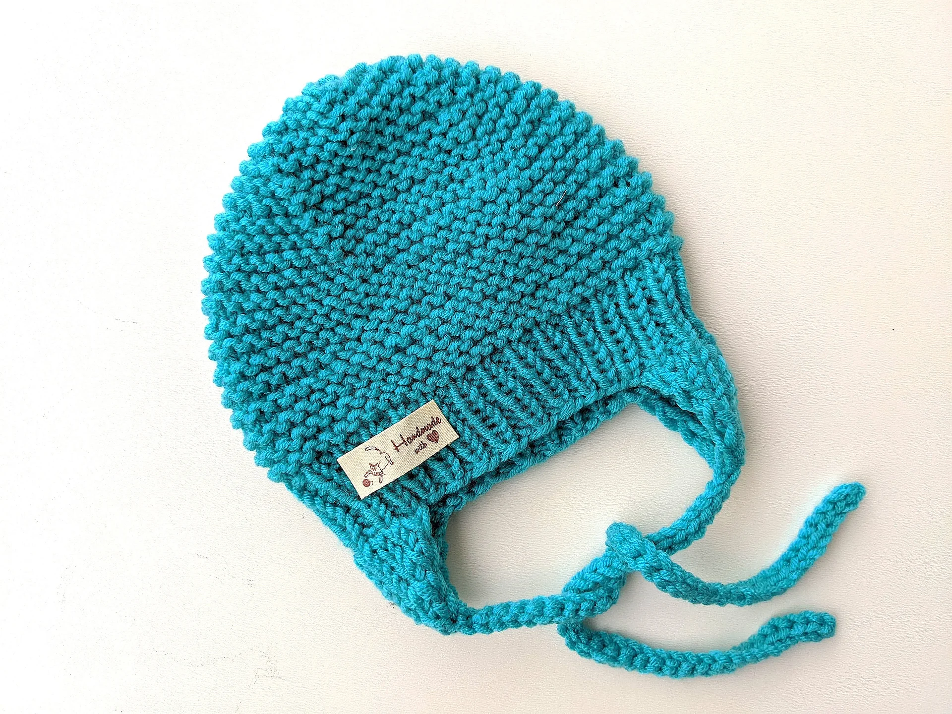 Newborn Baby Knit Hat Pattern with Earflaps product image (8)
