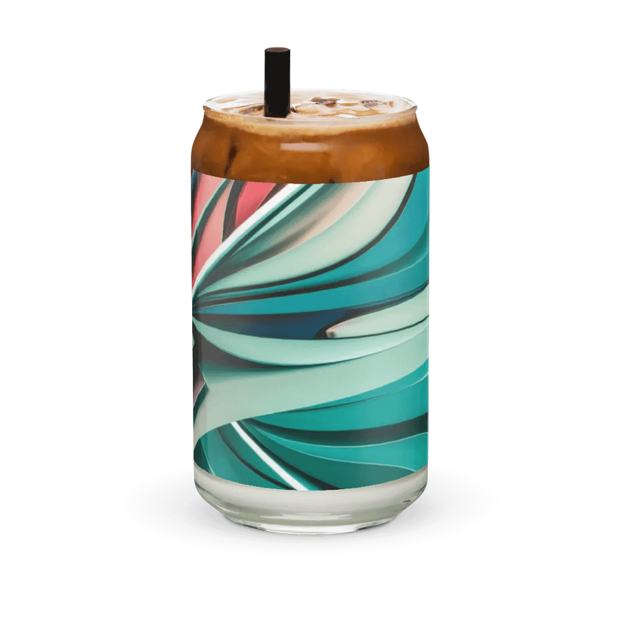 Graphic Grove Can-Shaped Glass - Vibrant Geometric Design, 16oz product image (12)