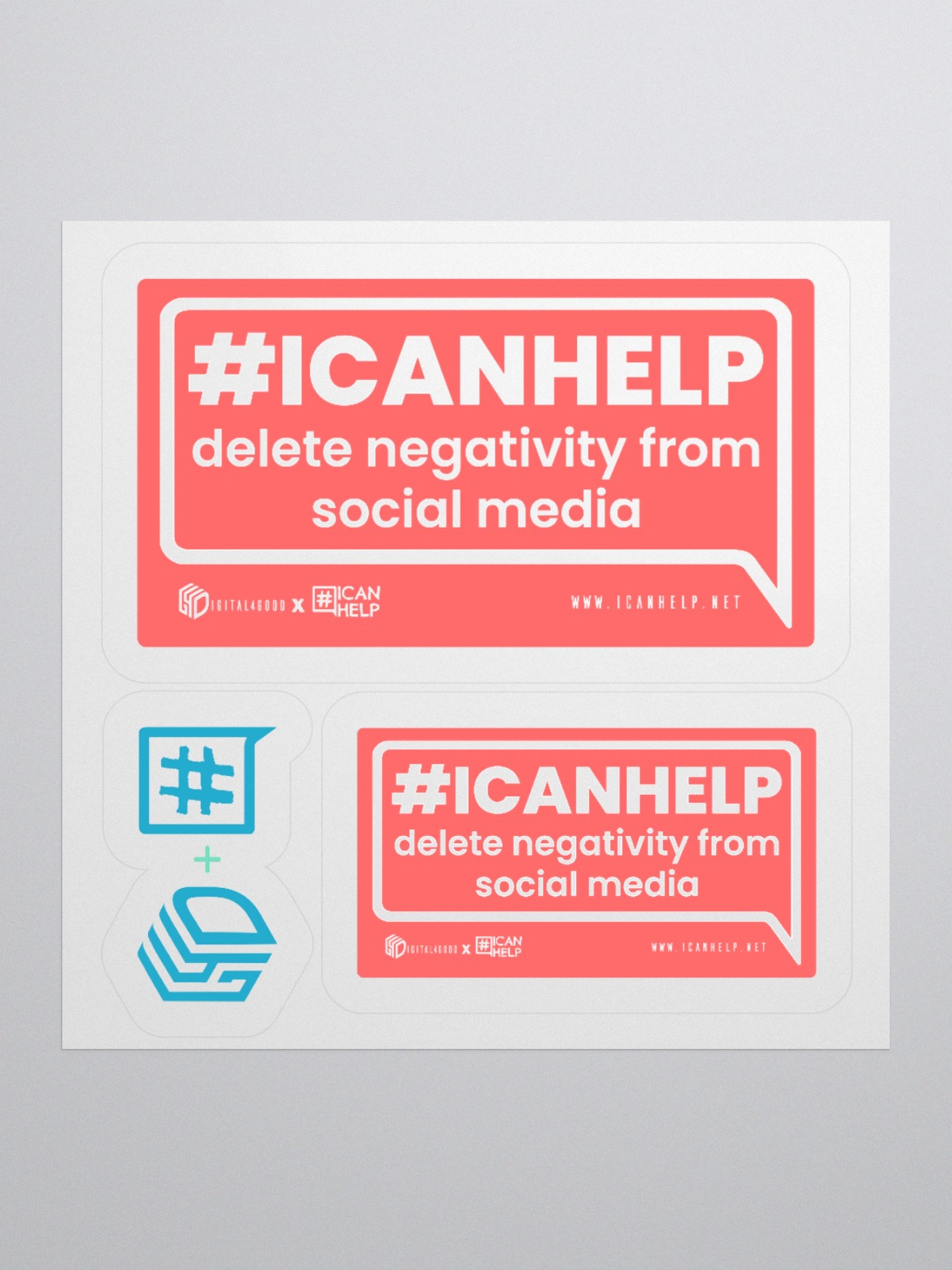 #ICANHELP Delete Negativity From Social Media Stickers product image (1)