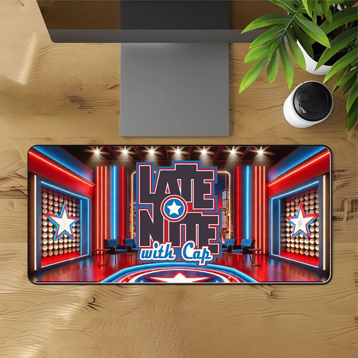 Late Night with Cap Desk Mat - 12"x22" product image (1)