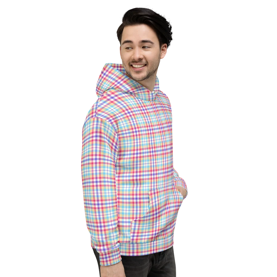 Purple, Pink, and Blue Plaid Hoodie product image (4)