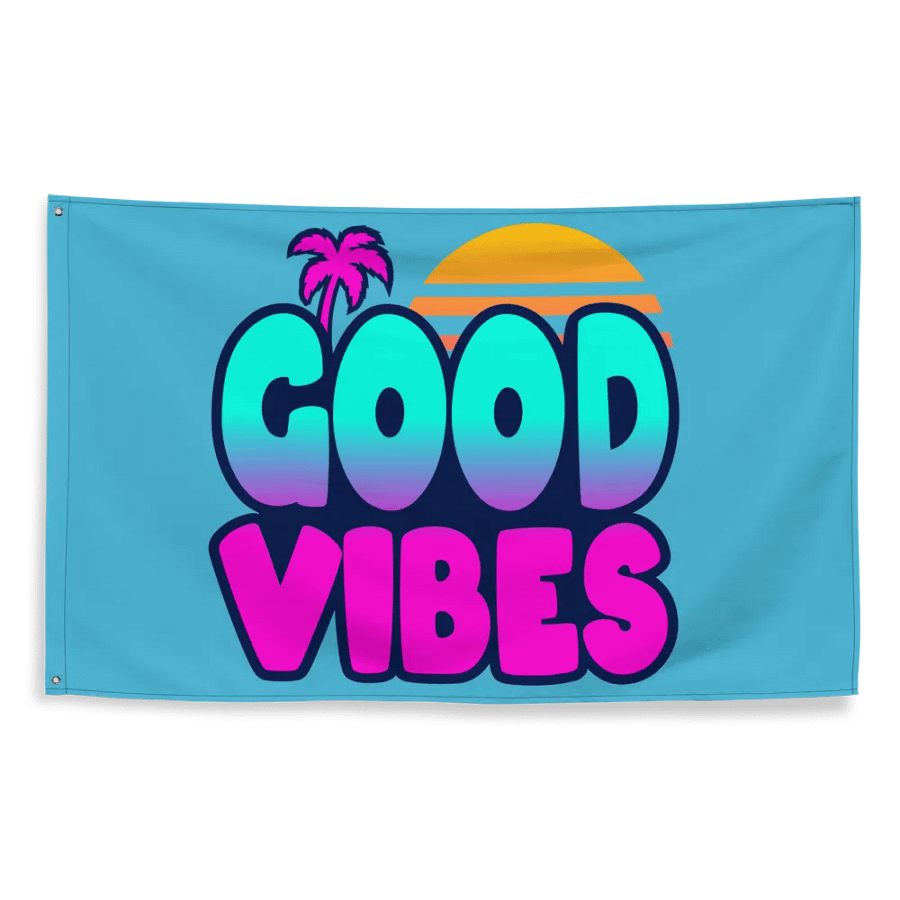 GOOD VIBES FLAG (BLUE) product image (2)