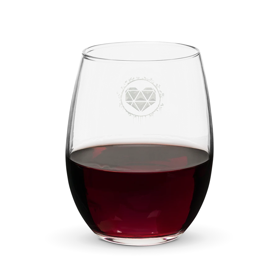 Green Heart stemless wine glass product image (8)