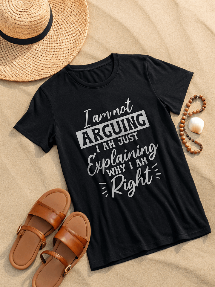 I Am Not Arguing I Am Just Explaining Women's Black T-Shirt product image (2)