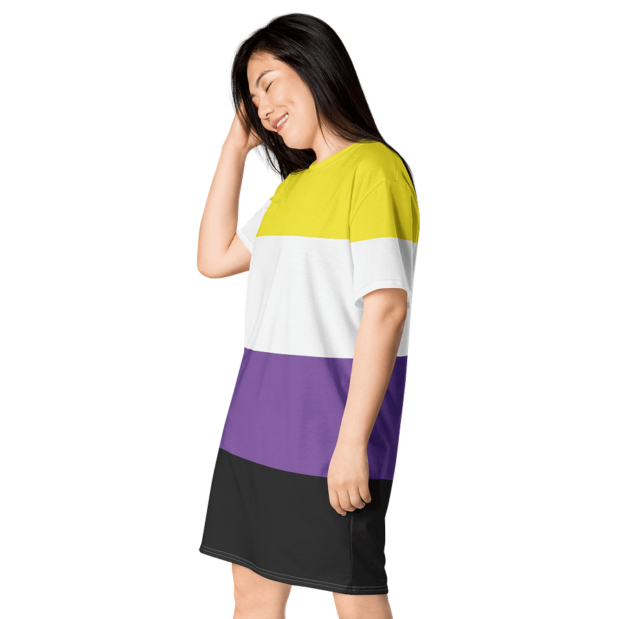 Non-binary Pride Flag T-shirt Dress product image (3)