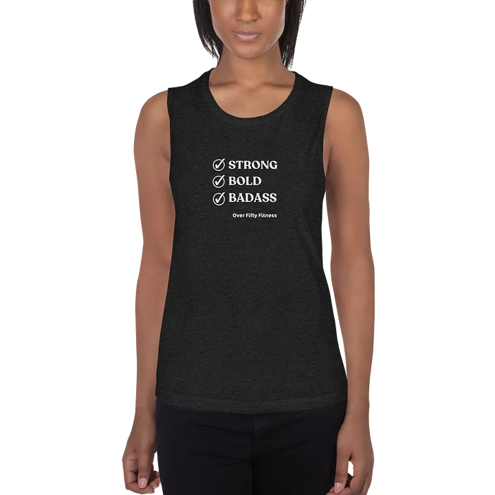 Badass - tank (white lettering) product image (1)