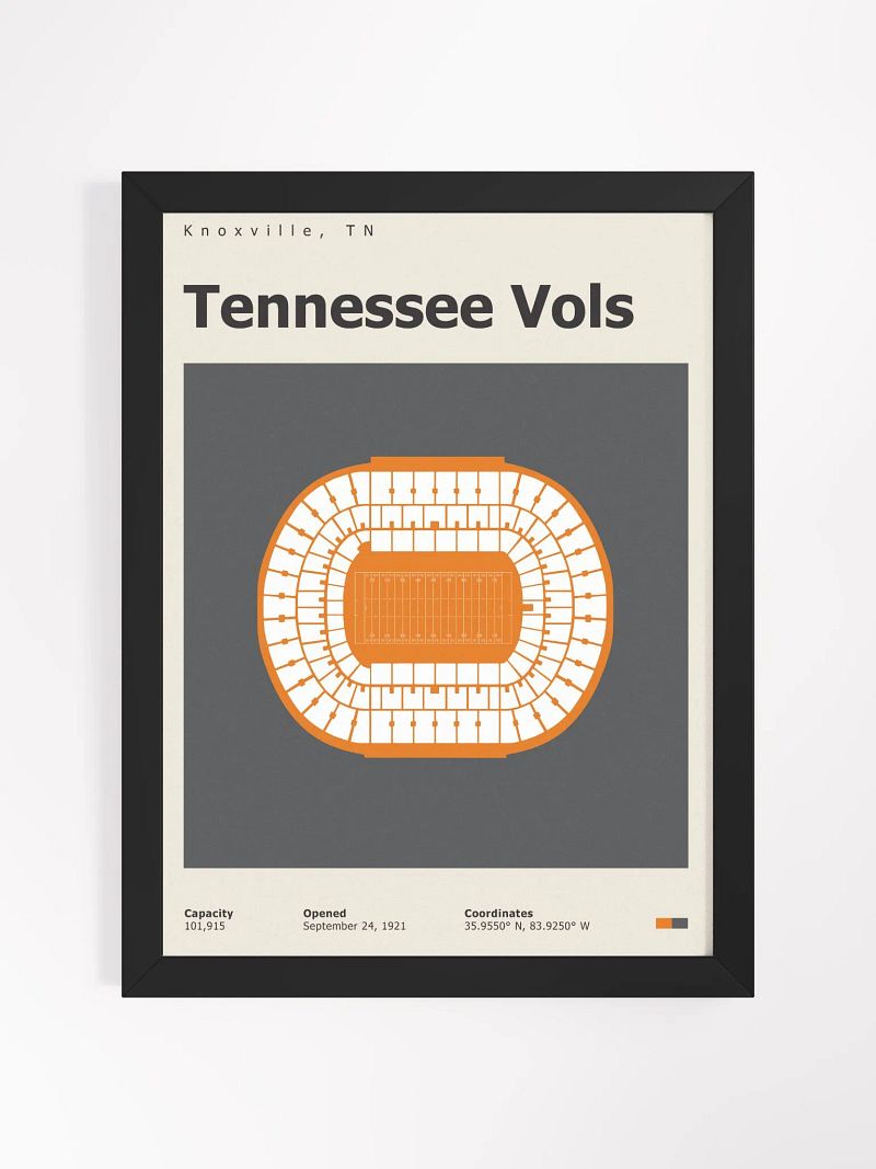Tennessee Vols Stadium Top-Down Poster