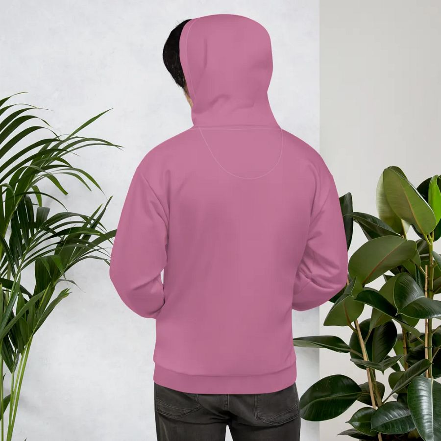 Plain Medium Dark Carnation Pink True Summer Unisex Recycled Polyester Heavyweight Premium Hoodie by Treasure Pie product image (11)