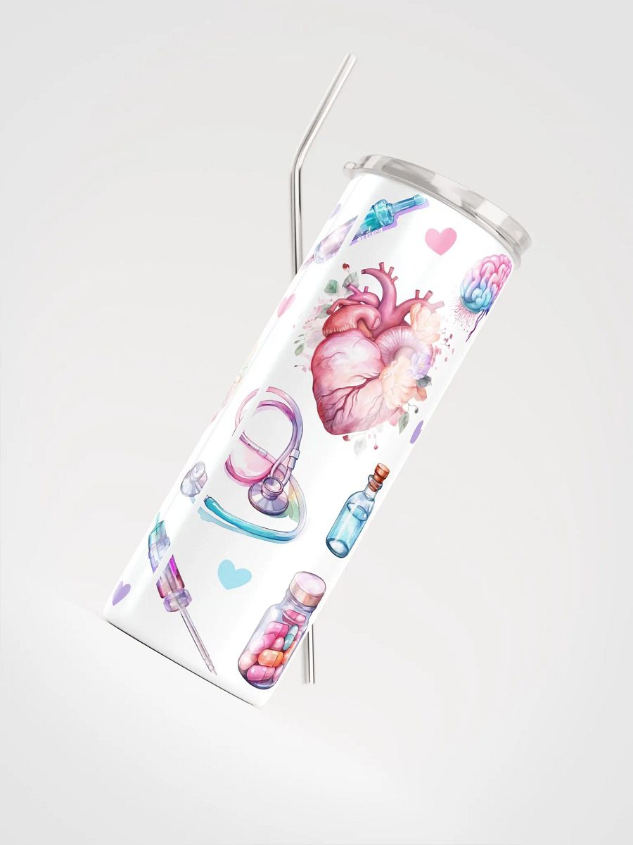 Whimsical Nurse Watercolor Stainless Steel Tumbler product image (5)