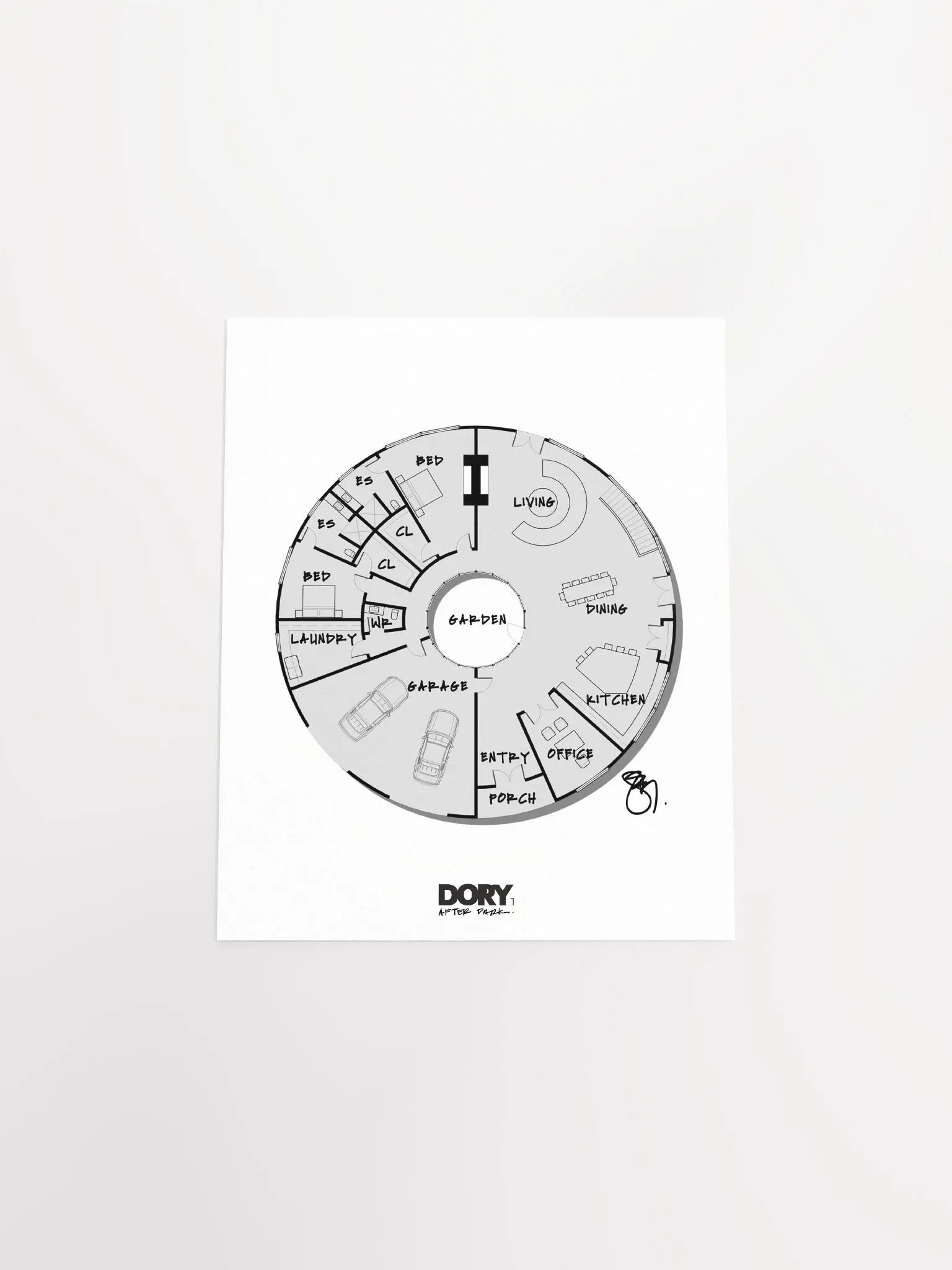 Alphabet Floor Plan Poster - O product image (4)