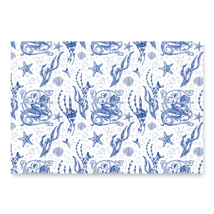 The Siren's Son Wrapping Paper in Colonial Porcelain product image (1)