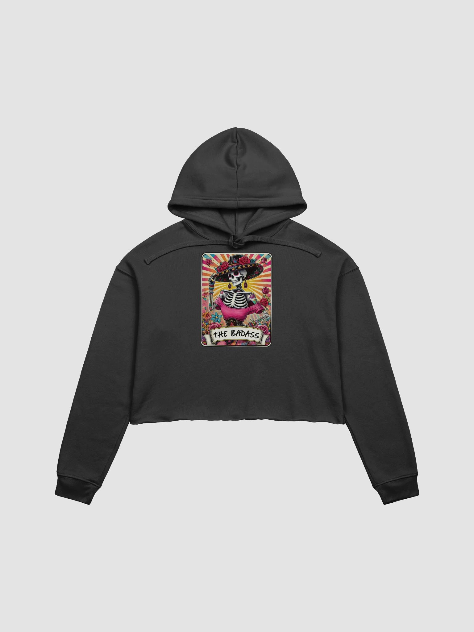 Badass Skeleton Crop Hoodie product image (1)