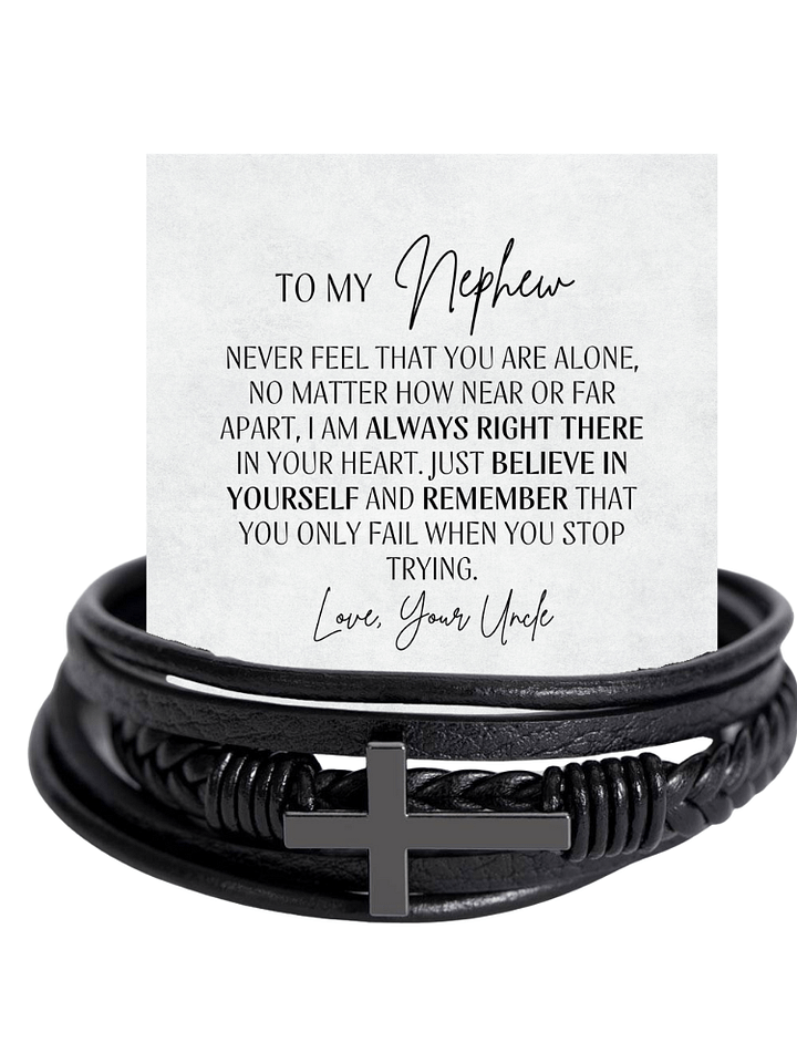 Nephew Cross Bracelet From Uncle - Never Feel Alone product image (1)