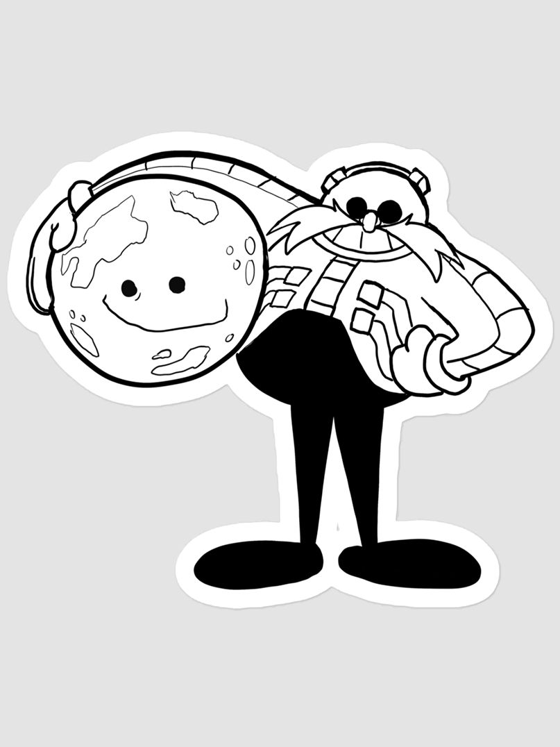 MOON IS A FUCK STICKER product image (1)