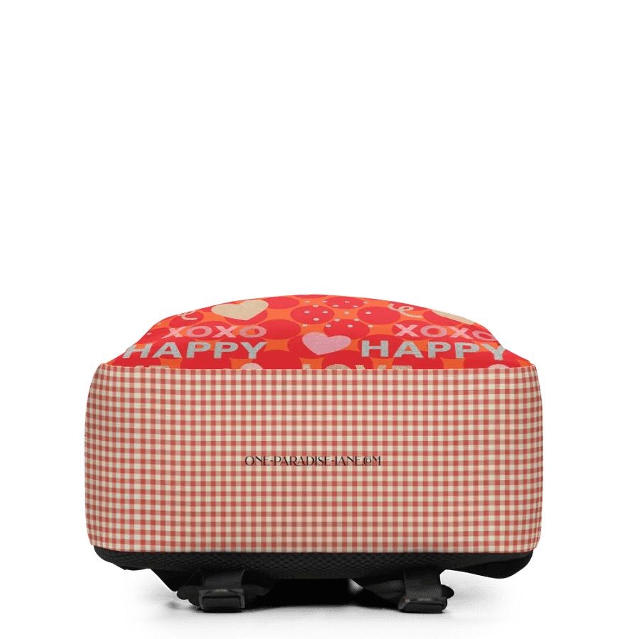 XOXO, HAPPY, LOVE Orange Circle/Gingham Backpack product image (7)