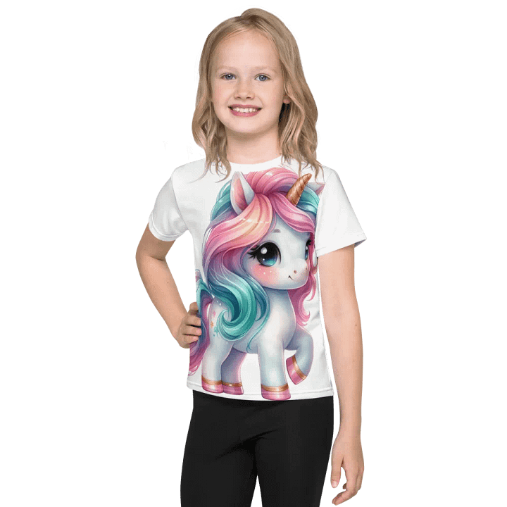 Cute and Big Unicorn with back design Kids T-Shirt product image (1)