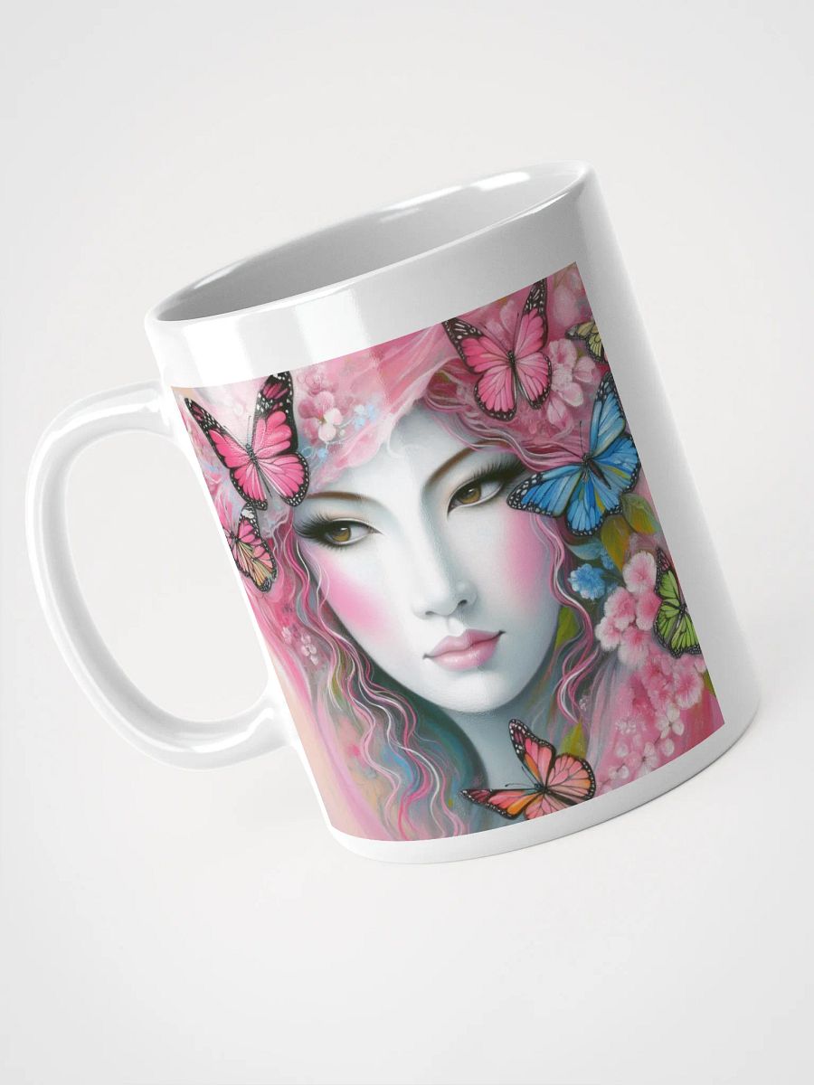 Woman With Pink Butterflies Mug product image (8)