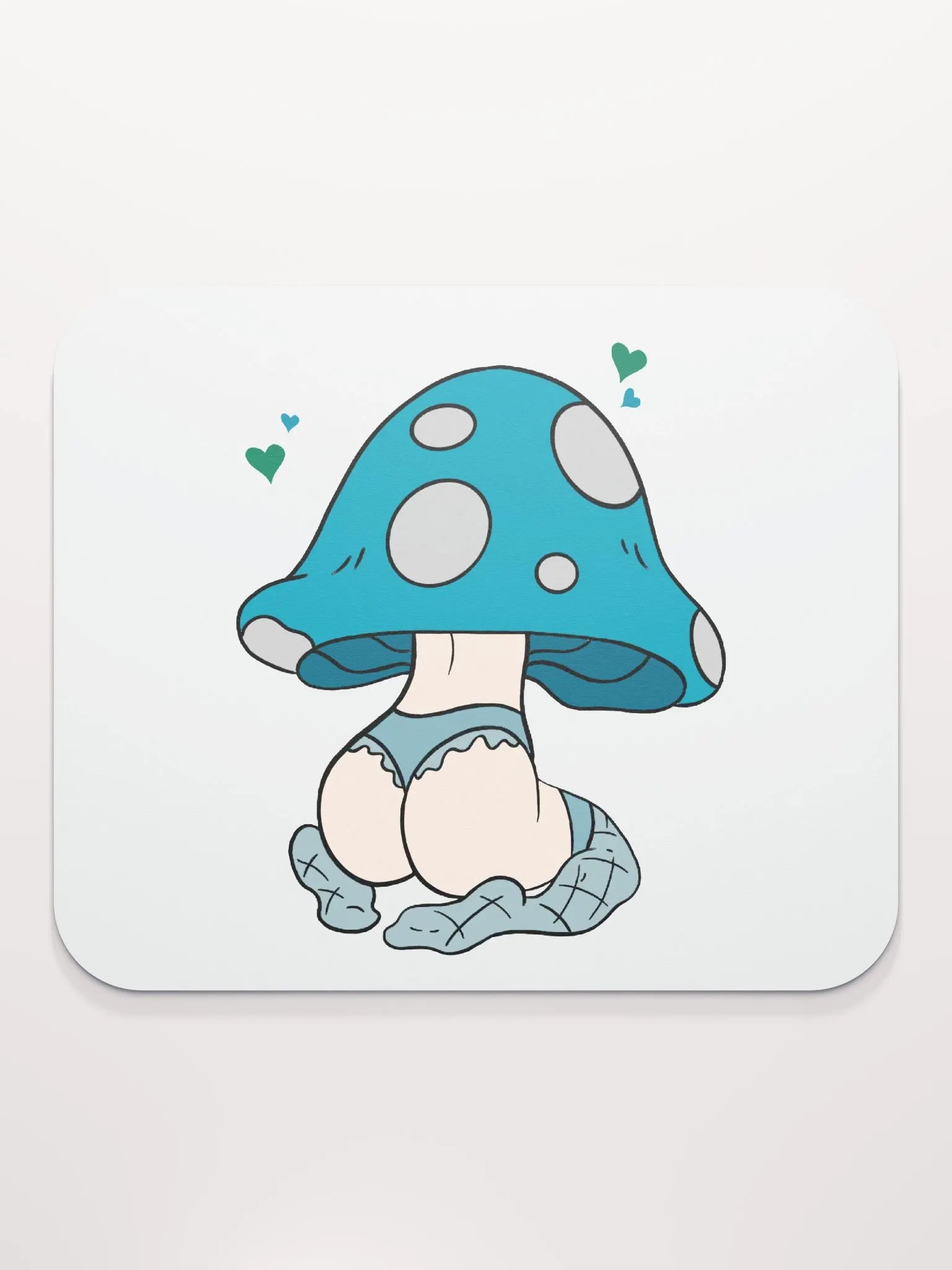Mushroom Baddie Desk Mat - Dark Blue product image (2)