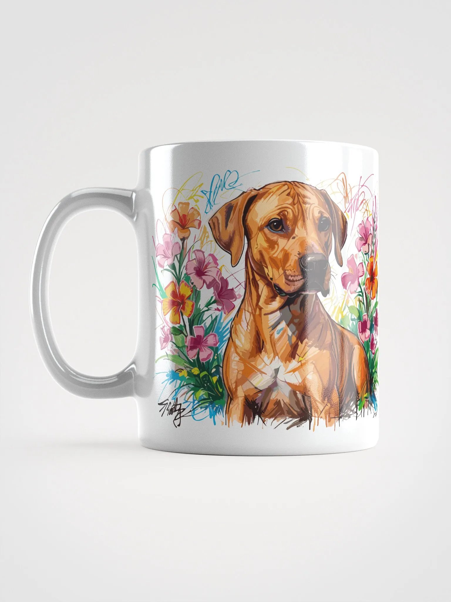 Scribbles Rhodesian Ridgeback 9 , Mug product image (11)