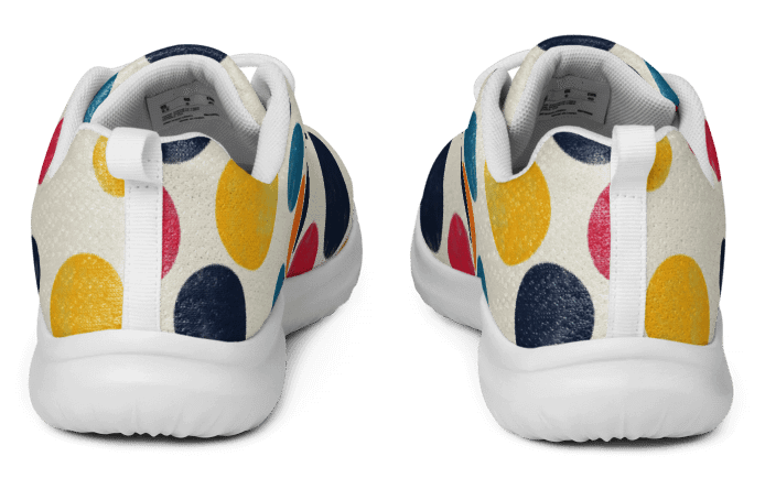 Polka Dot Illusion Vintage Retro Men's Athletic Shoes product image (4)