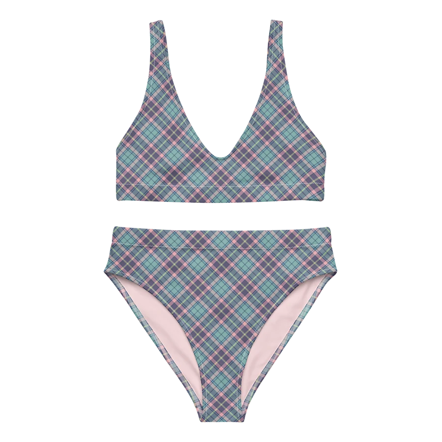 Light Green, Lavender, and Pink Plaid Bikini product image (2)
