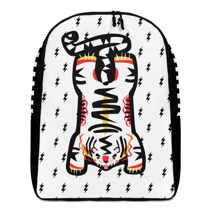 White Electric Tiger on White and Black - Backpack product image (1)