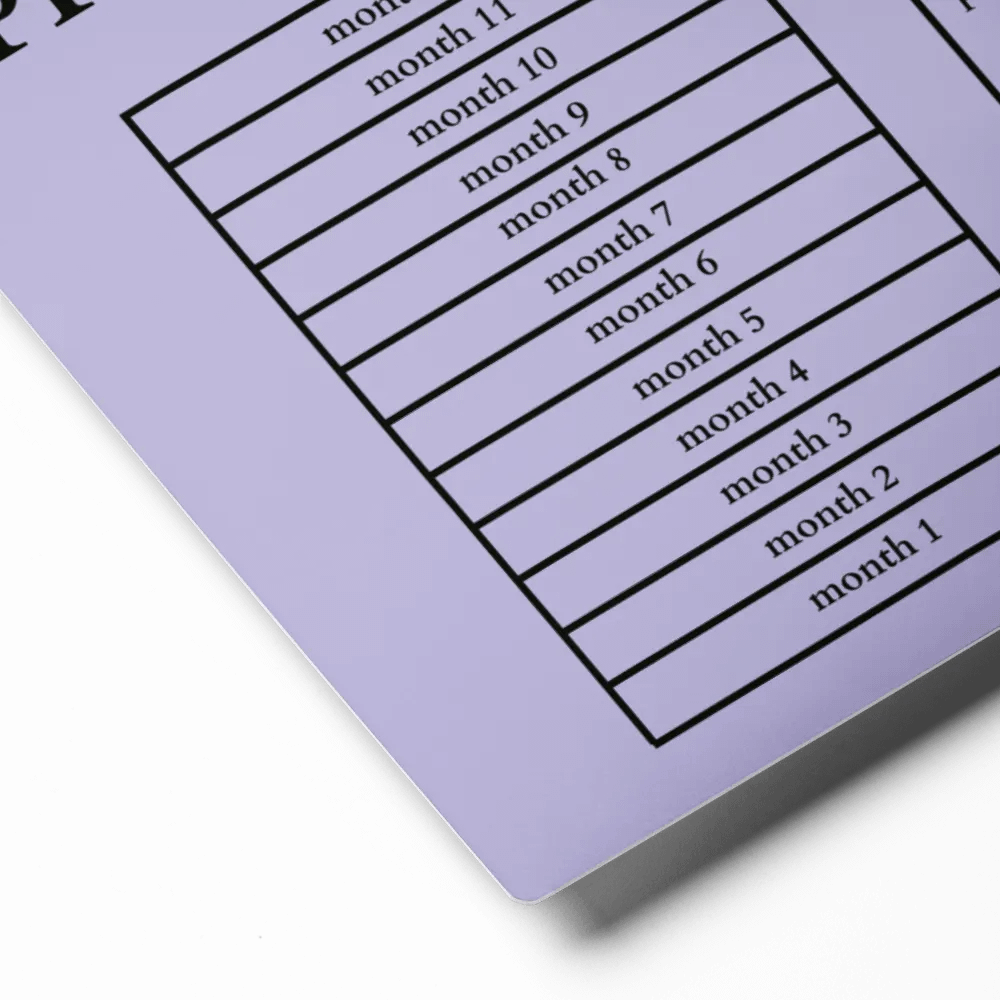 HIGHFALUTIN ANNUAL RENT TRACKER (black design 10) product image (2)