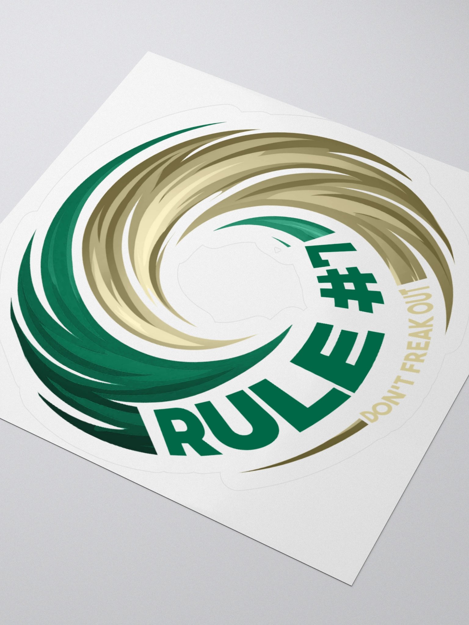 Rule #7 Kiss Cut Stickers Green and Gold product image (9)