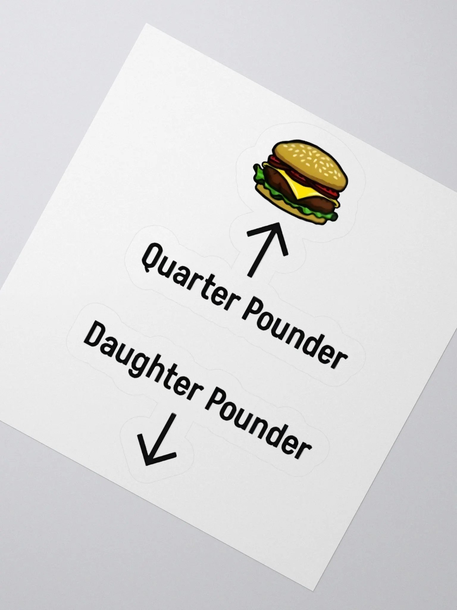 Quarter Pounder Daughter Pounder Sticker product image (2)