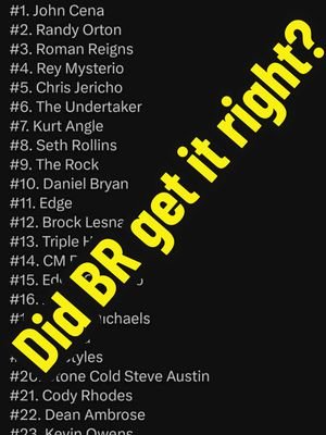 Did Bleacher Report get it right? The top 25 wrestlers over the past 25 years? #WWE #Top25 #BleacherReport #ProWrestling #MovementRadio 