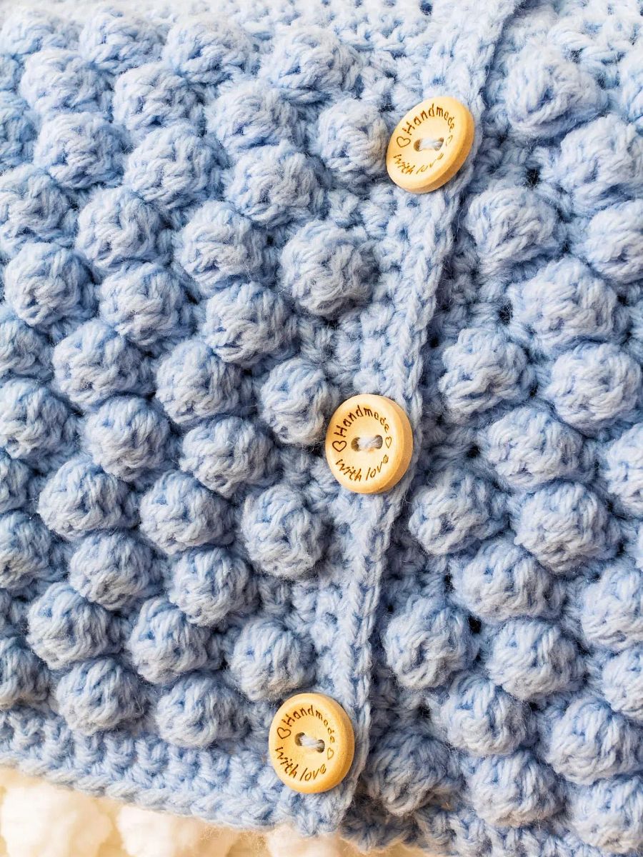 Crochet Pattern: Bobble Baby Cardigan product image (4)