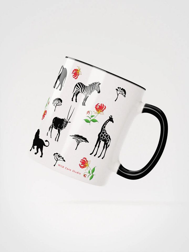 Flame Lily and African Wildlife Patterned Ceramic Mug product image (9)
