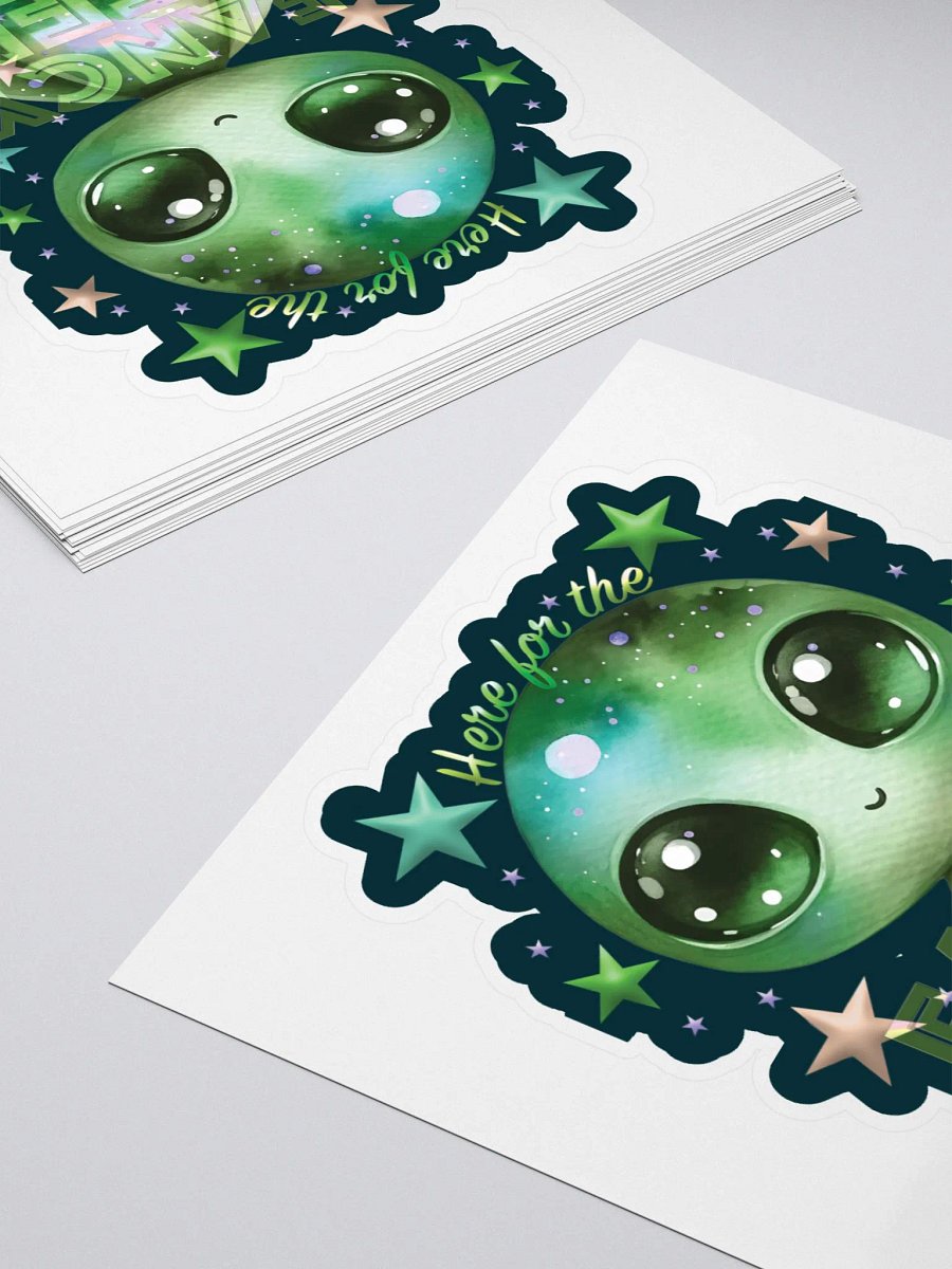 Fancy Alien Sticker (Green) product image (4)