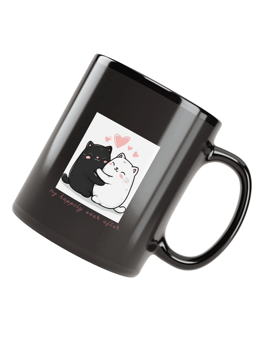 Purrfect Love Black Glossy Mug product image (4)