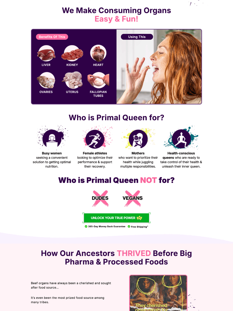 Primal Queen - Replo Landing Page Template product image (8)