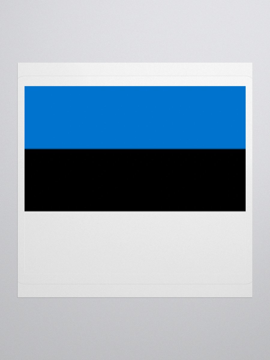 Estonia Flag Sticker | Blue Black White Design | Durable Vinyl | 3 Sizes product image (1)