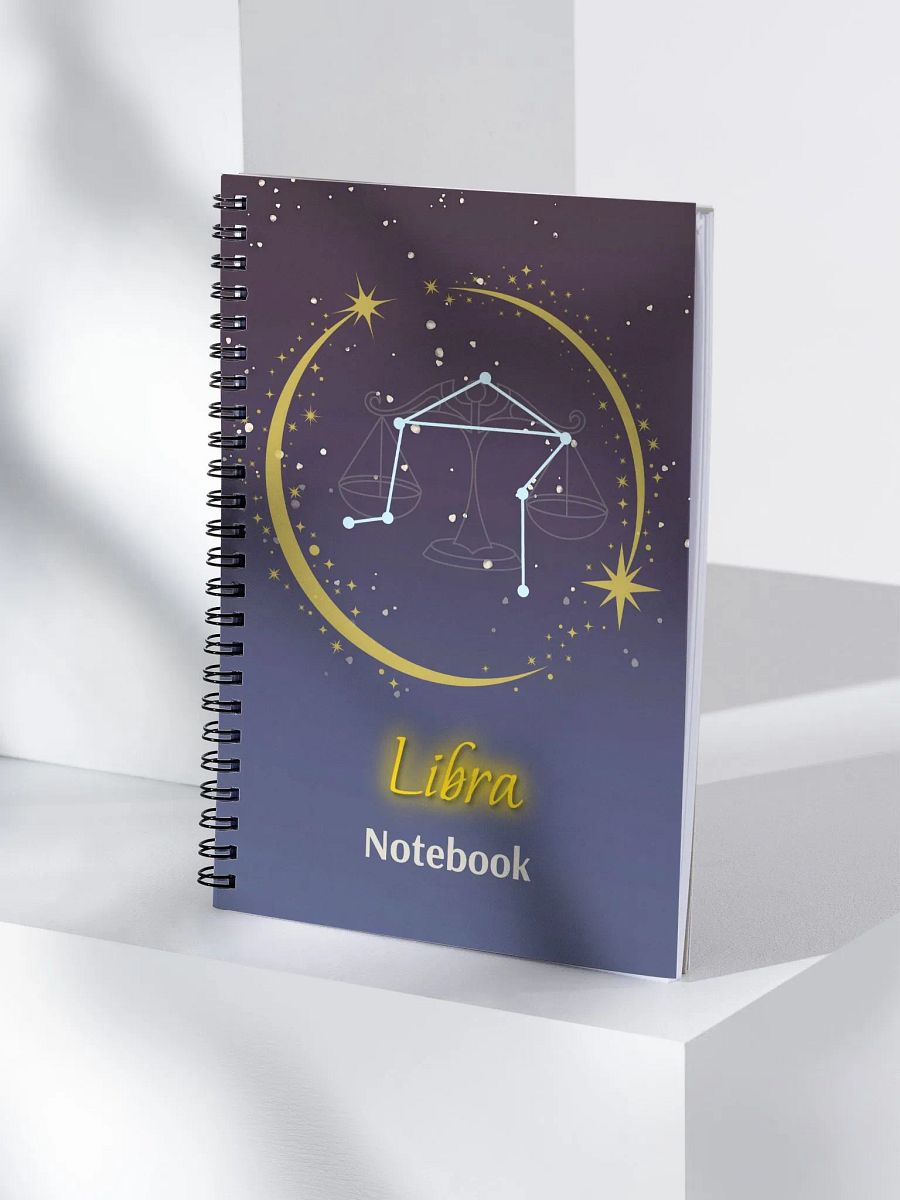 Personalized Libra Zodiac Spiral Dotted Notebook Journal – Starry Constellation Gift for Astrology Lovers, Birthday, Valentine, Christmas, Horoscope, Celestial, Moon, Stars, Stationery, Sketching product image (4)