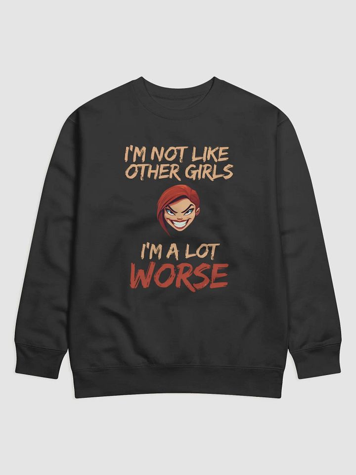 I'm a lot WORSE Cotton Sweatshirt product image (1)