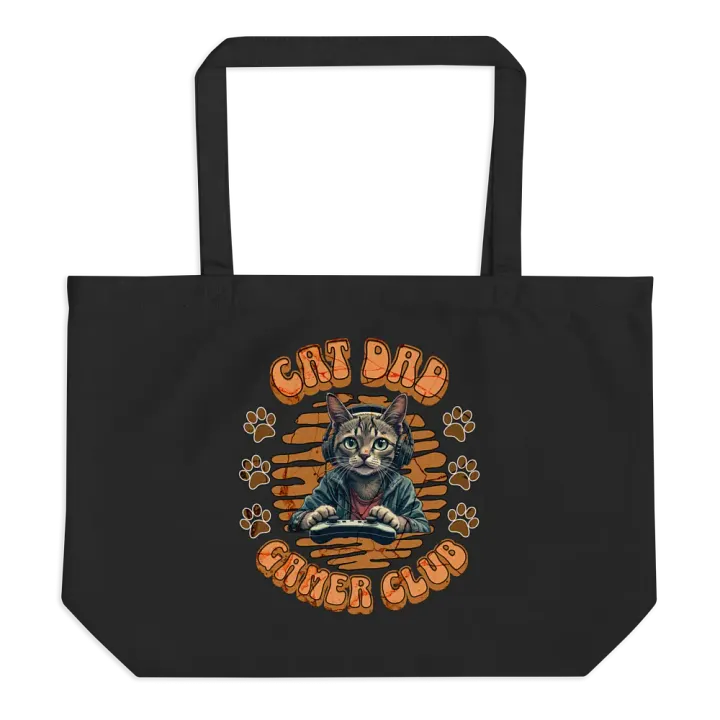 Cat Dad Gamer Club Tote Bag product image (1)