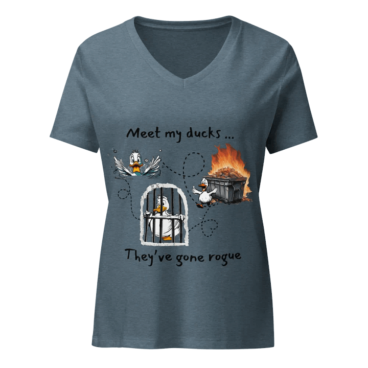 No Ducks In A Row V-Neck T-Shirt product image (1)
