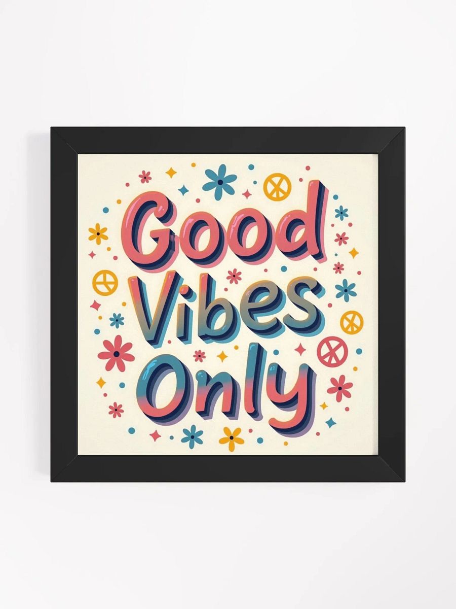 Vibrant Floral Good Vibes Poster product image (1)