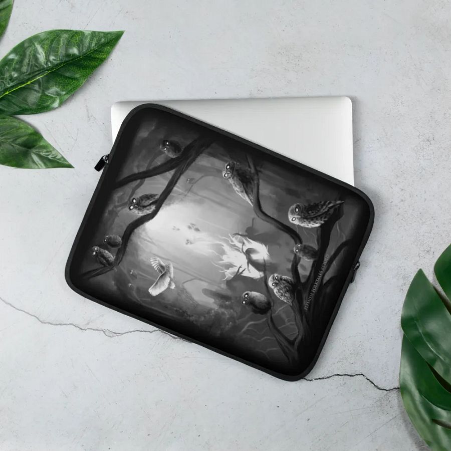 Sefa Bubbels Owl Forest Laptop Sleeve product image (4)
