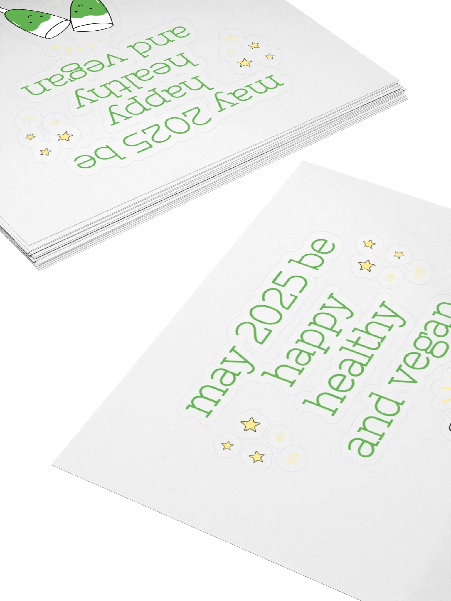 “Happy, Healthy, and Vegan 2025” Fun Sticker product image (4)