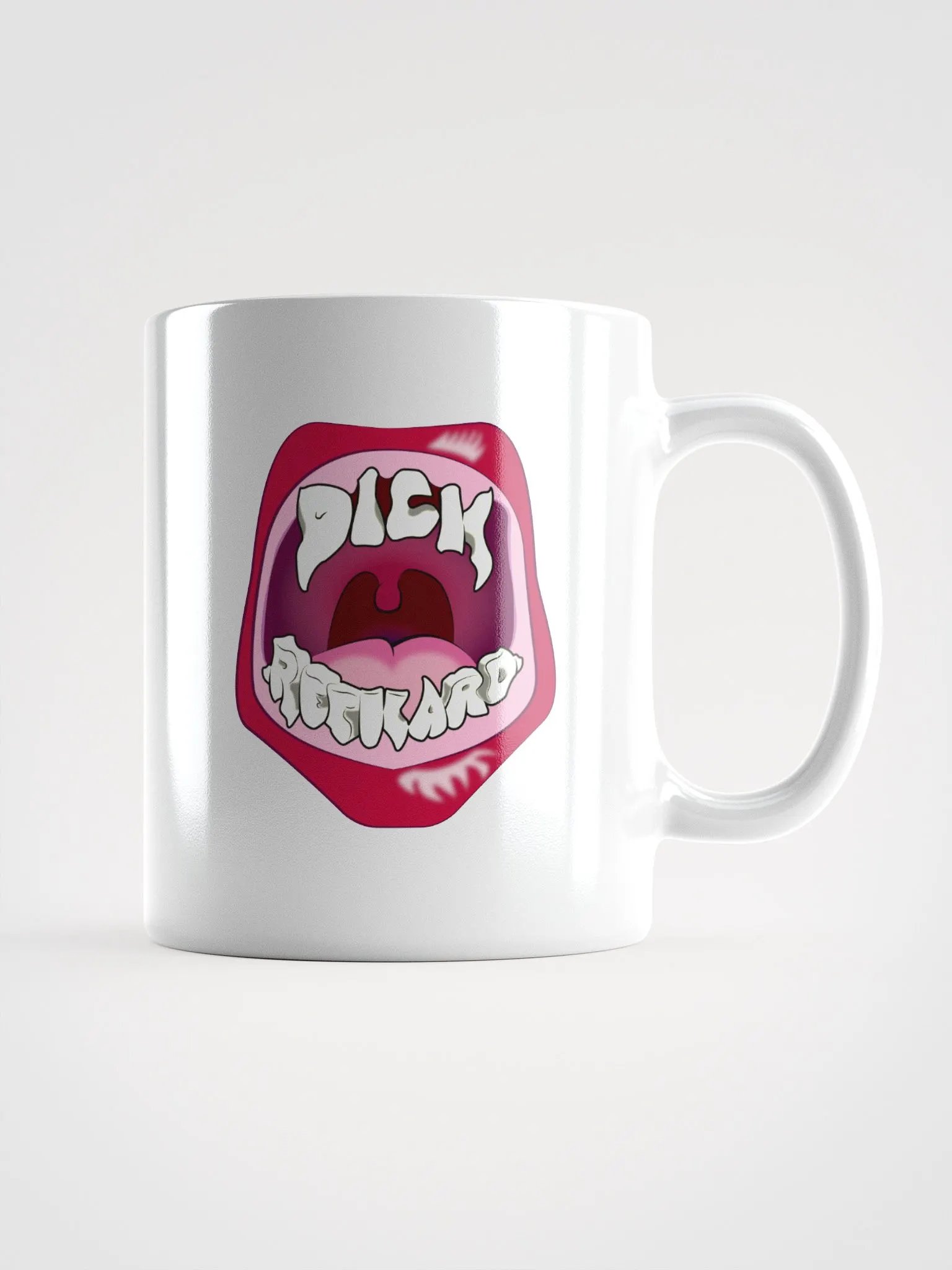 Dick Reckard Teeth Mug || Unisex(?), White, Multiple Sizes product image (5)