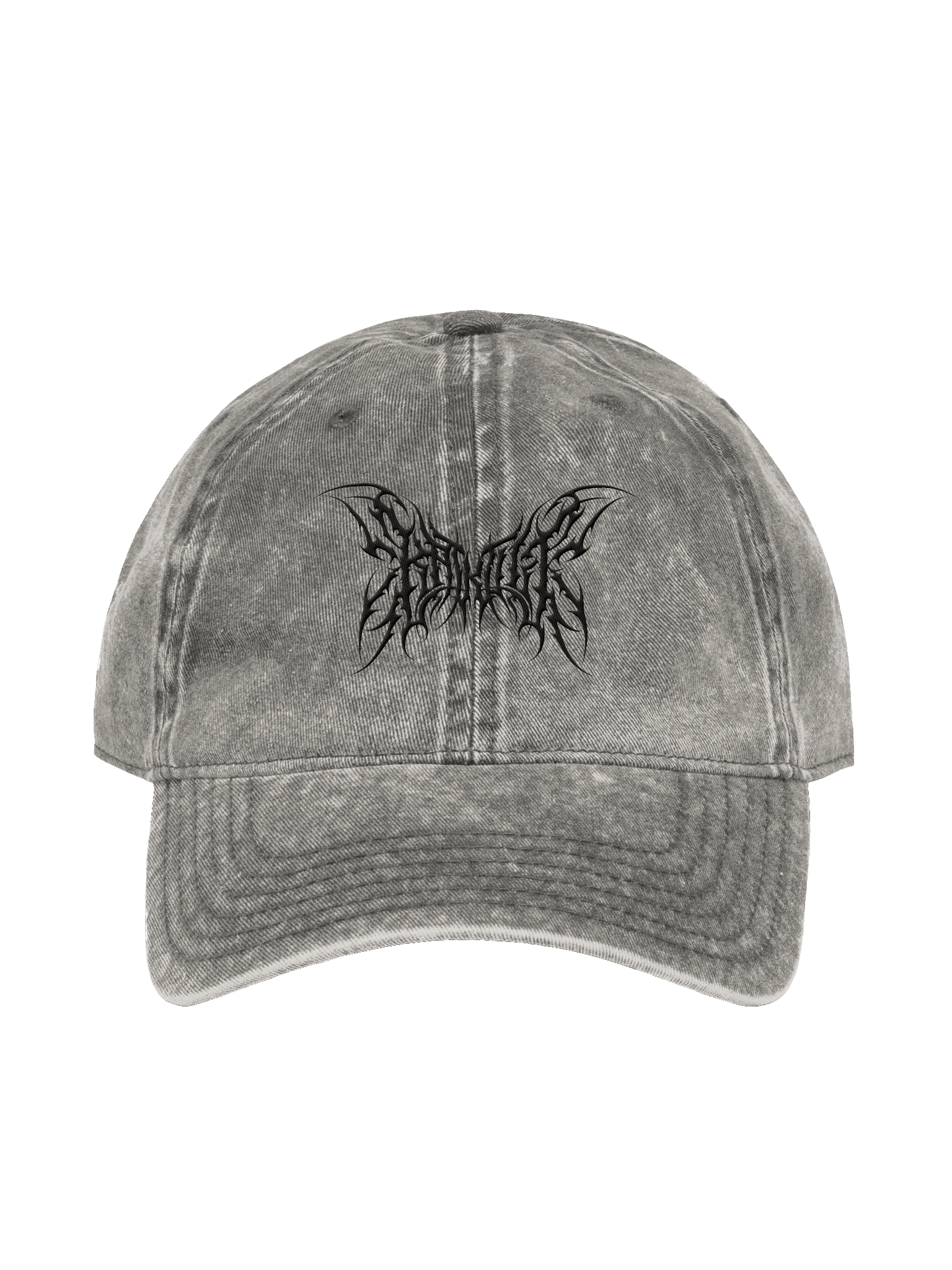 Kat Kult Vintage Wash Dad Hat (Black logo) product image (16)