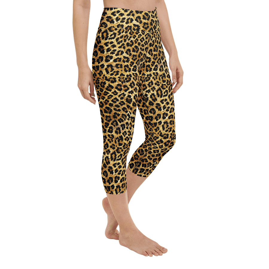 Savage Spots Leopard Print Capri Leggings product image (2)