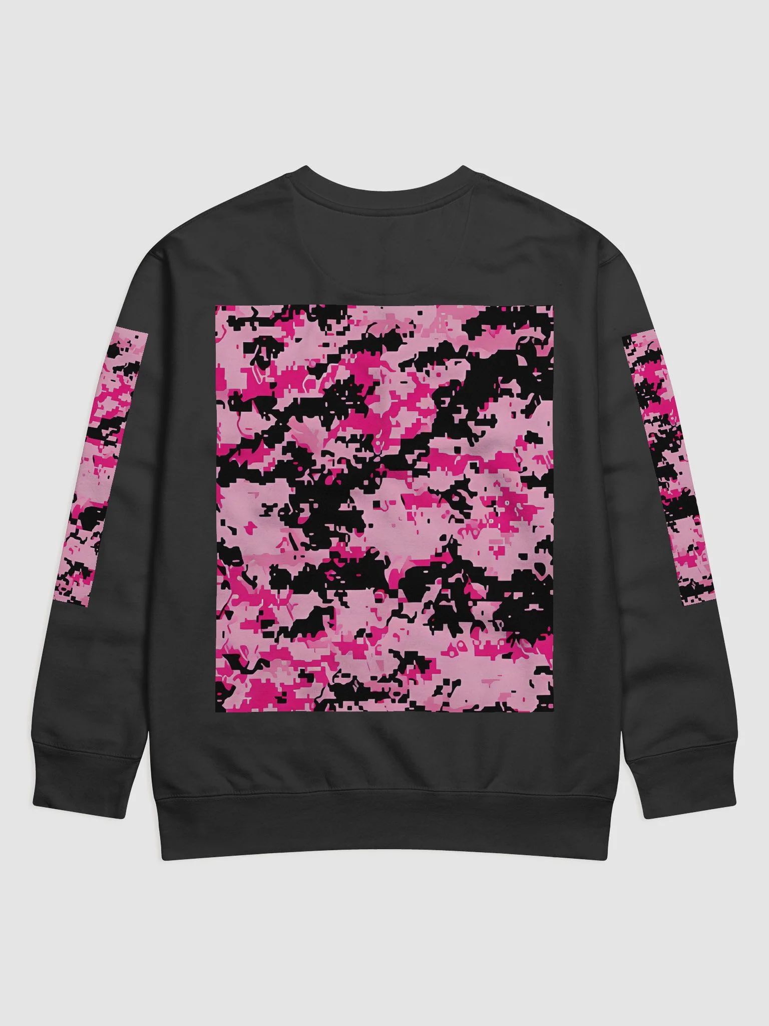 Pixelated Pink Camo Sweatshirt product image (4)
