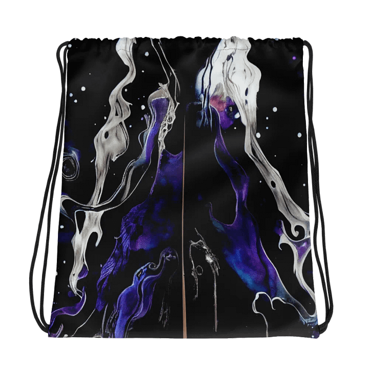 Cosmic Flow All-Over Drawstring Bag product image (1)